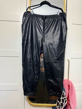 H&M Faux Leather Joggers